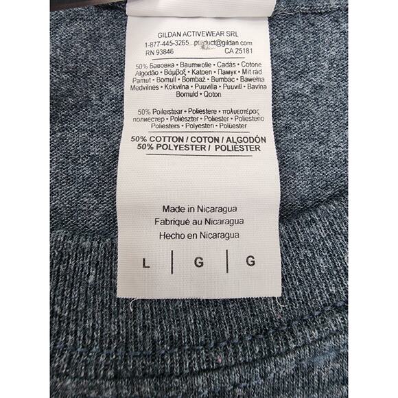 Gildan Listen Santa I Can Explain Tee Size L Gray Funny Humor Christmas Holiday - Picture 4 of 10